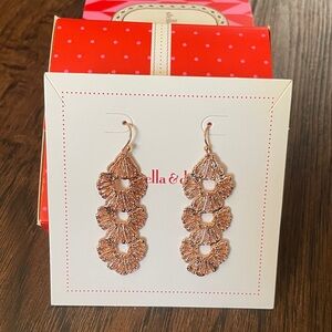 Stella & Dot Rose Gold Statement Earrings
